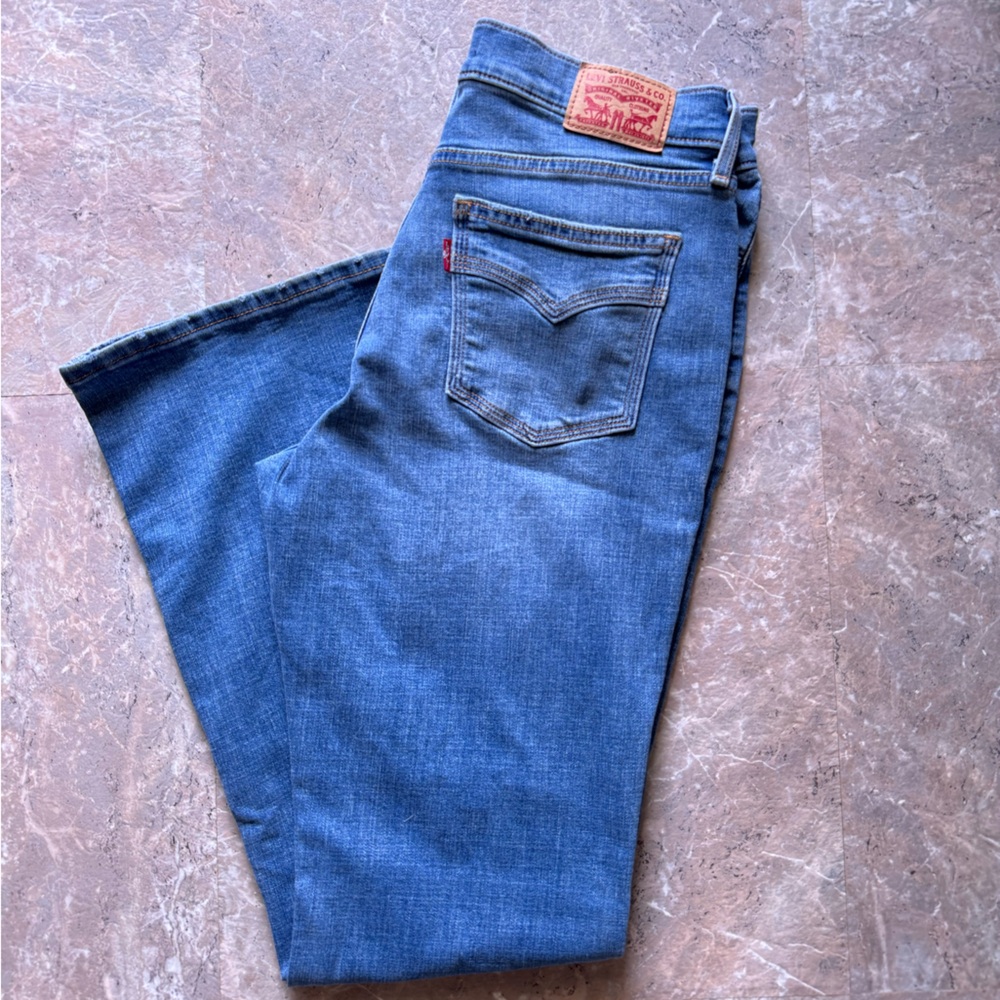 Levi's Blue Boot Cut Jeans Classic Style size 8 w29/L32